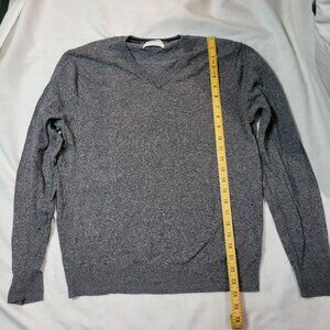 Old Navy Mens Gray V-Neck Sweater Cotton/Polyester Blend M